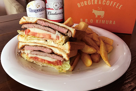 ステーキ＆マッシュポテトサンド