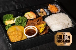 ゴルビージックチーズバーグ&スパイシーBBQ ゴールデンマスタード付き